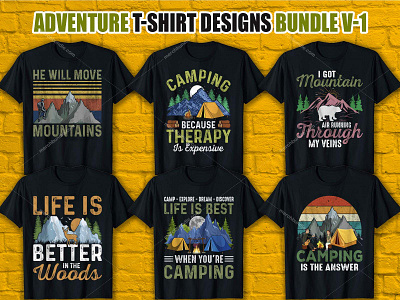 Adventure T Shirt Design Bundle adventure t shitr