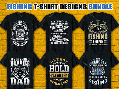 FISHING T-SHIRT DESIGN BUNDLE fishing t shitr logo