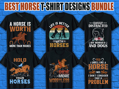 HORSE T SHIRT DESIGN BUNDLE