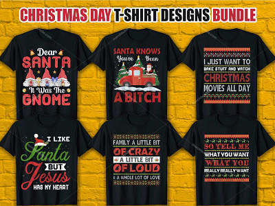 CHRISTMAS DAY T SHIRT DESIGNS BUNDLE christmas day t shitr