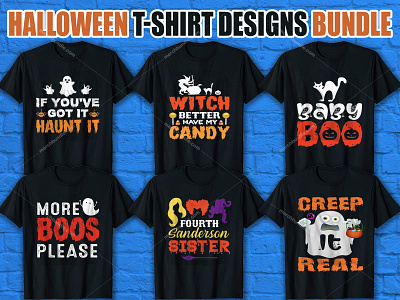 HALLOWEEN T SHIRT DESIGN BUNDLE halloween dark t shitr logo