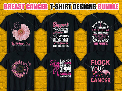 BREAST CANCER T SHIRT DESIGN BUNDLE breast cancer dark t shitr logo