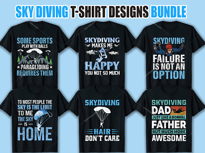 Sky Diving T Shirt Design