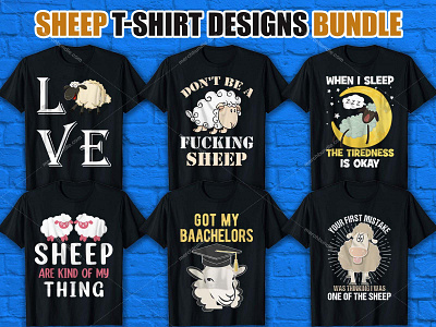 Sheep T Shirt Design Bundle