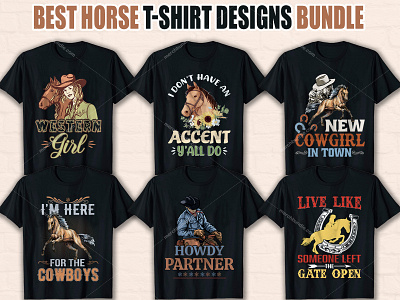 Horse T Shirt Design Bundle horse lovers t shitr