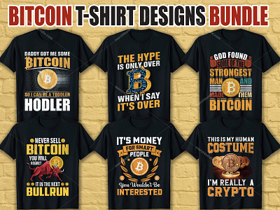 Bitcoin T Shirt Design Bundle