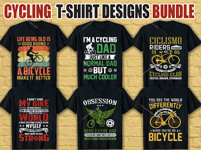 Best Cycling T Shirt Design Bundle