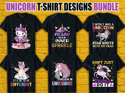 Unicorn T Shirt Design Bundle unicorn lovers t shitr