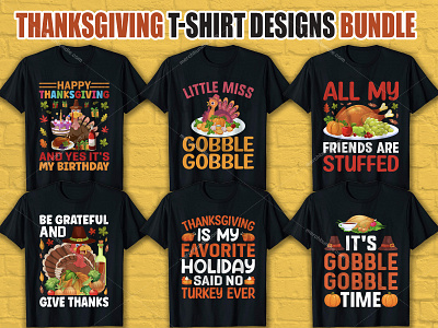 Thanksgiving T Shirt Design Bundle thanksgiving lovers t shitr