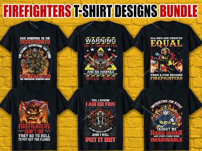 Firefighters T Shirt Design Bundle