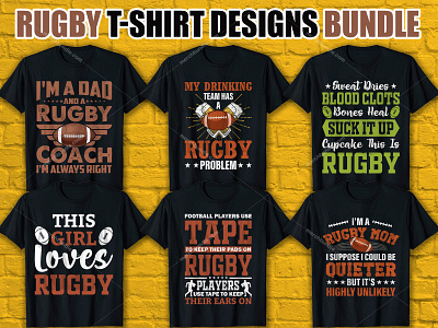 Rugby T Shirt Design Bundle rugby lovers t shitr
