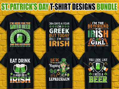 St. Patrick's Day T Shirt Design Bundle st. patricks day lovers t shitr