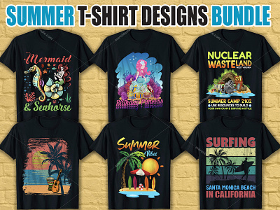 Summer T Shirt Design Bundle summer camp t-shirt