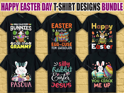 Happy Easter Day T Shirt Design Bundle