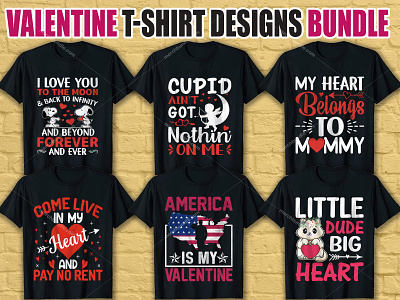 Valentine T Shirt Design Bundle valentine day t-shirt
