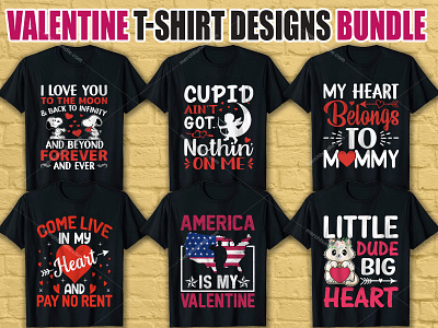 Valentine T Shirt Design Bundle