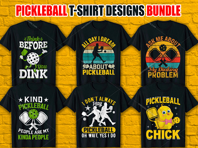 Pickleball T-Shirt Designs Bundle