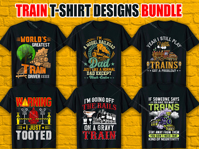Train T-Shirt Designs Bundle merch by amazon