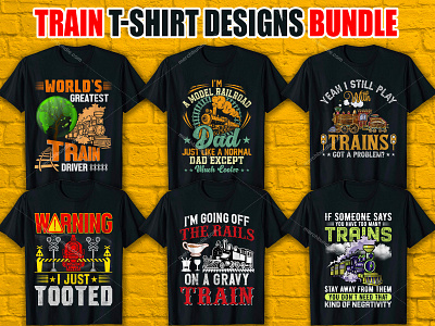 Train T-Shirt Designs Bundle