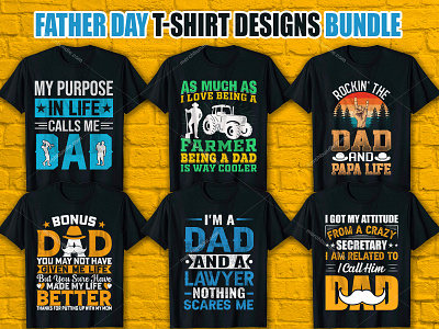 Father Day T-Shirt Designs Bundle