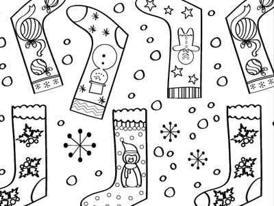 stocking pattern graphic illustrator line art pattern