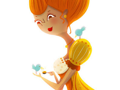 Princess pumpkin cute illustration pie pumpkin