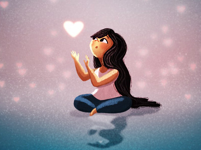 love in reach character design concept design girl heart illustration love women