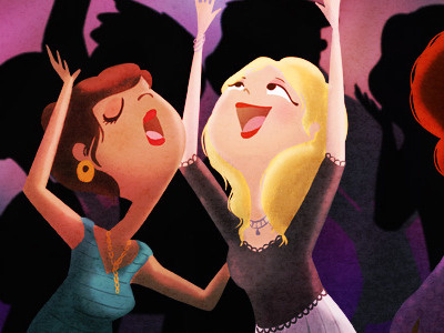 Just dance dance girlfriends girls illustration