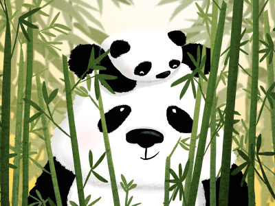 gentle giant art baby panda illustration panda