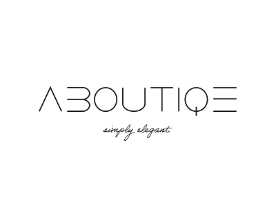 ABOUTIQUE design flat logo minimal