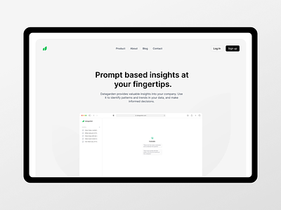 Datagarden - free tailwind landing page template