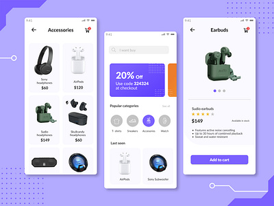 E-Commerce Shop app app design designer ecommerce minimal ui uiux