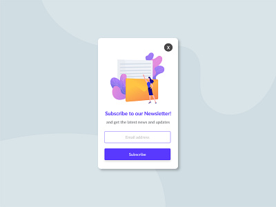 Subscribe app dailyui pop up ui