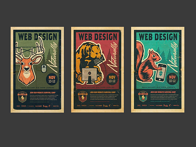 GiveCamp Poster Series illustraion posters web design