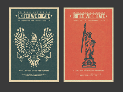 LoungeBrite Poster americana conference eagle illustraion liberty poster