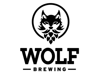 Wolf Brewing Logo Concept branding brewery logo wolf