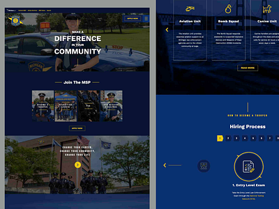 The Michigan State Police Recruitment Website police web design website