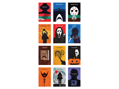 Horror Movie Motivational Design horror horror movies minimalist