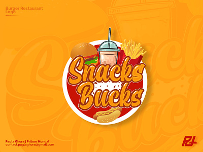 Snacks Bucks Logo burger logo burger shop logo resturants snacks vector