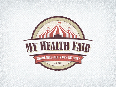 My Health Fair Logo badge banner fair health logo mark tents