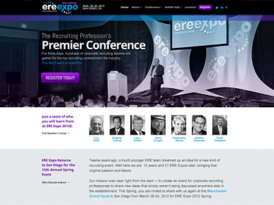 Spring Expo Site conference ere expo redesign website