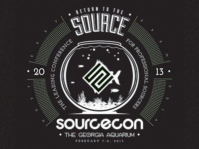 Sourcecon 2013 Shirt Concept aquarium conference shirt sourcecon