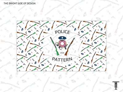 Police Pattern flat minimal pattern police seamless vector вектор иллюстрация паттерн полиция