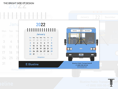 Calendar for Blueline bus company
