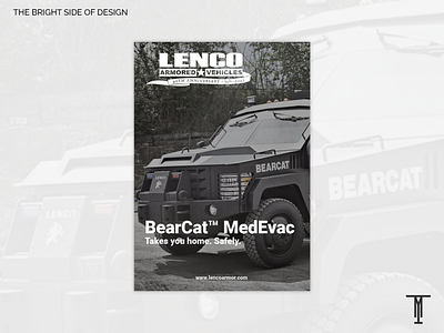 BearCat MedEvac branding poster armored vehicle design flat minimal poster броневик постер