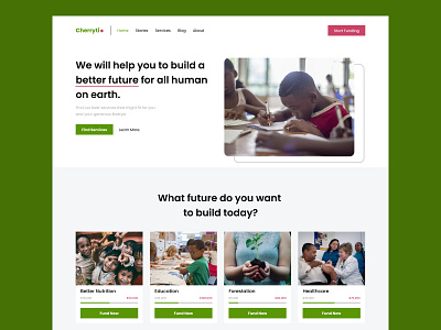 #DesignExploration - Landing Page Website for Charity