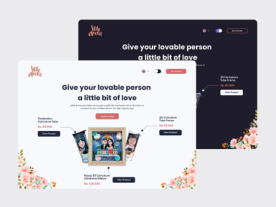 Little Amora - Ecommerce Landing Page design design exploration e commerce ecommerce inspiration landing page landingpage product design ui ux web app web design website