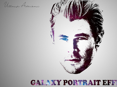 Galaxy Potrait Effect colour design editing effector icon illustration illustrator logo photoshop vector