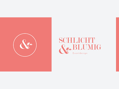 SCHLICHT & BLUMIG Eventdesign flower graphic design illustrator logo schlicht