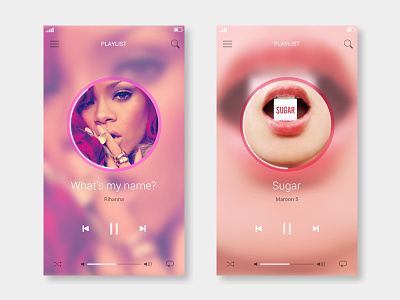Daily UI 009 | Music Player | p2 app color daily ui dailyui mobile music music player play player screen
